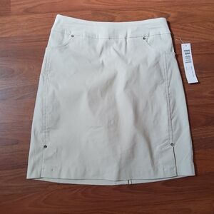 Tribal Skort Size 0 NWT Stone Beige Stretch Pull-On Pencil Skirt Shorts